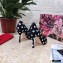 Dolce & Gabbana Heel 10.5cm Leather Dot Print Sicily Pumps Black 2021