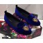 Dolce & Gabbana Velvet Devotion Loafers Slippers Blue 2021