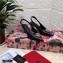 Dolce & Gabbana Heel 6.5cm Quilted Leather Devotion Slingbacks Black 2021