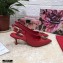 Dolce & Gabbana Heel 6.5cm Quilted Leather Devotion Slingbacks Red 2021