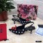 Dolce & Gabbana Heel 6.5cm Leather Dot Print Sicily Slingbacks Black 2021