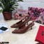 Dolce & Gabbana Heel 6.5cm Quilted Leather Devotion Slingbacks Brown 2021