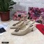 Dolce & Gabbana Heel 6.5cm Quilted Leather Devotion Slingbacks Beige 2021