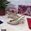 Dolce & Gabbana Heel 6.5cm Quilted Leather Devotion Slingbacks Beige 2021