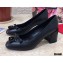 Dolce & Gabbana Block Heel 6.5cm Leather Sicily Pumps Black 2021
