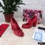 Dolce & Gabbana Block Heel 10.5cm Leather Sicily Pumps Red 2021