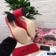 Dolce & Gabbana Block Heel 10.5cm Leather Sicily Pumps Red 2021