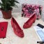 Dolce & Gabbana Block Heel 6.5cm Leather Sicily Pumps Red 2021