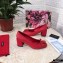 Dolce & Gabbana Block Heel 6.5cm Leather Sicily Pumps Red 2021