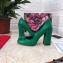 Dolce & Gabbana Block Heel 10.5cm Leather Sicily Pumps Green 2021