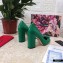 Dolce & Gabbana Block Heel 10.5cm Leather Sicily Pumps Green 2021