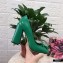 Dolce & Gabbana Block Heel 10.5cm Leather Sicily Pumps Green 2021