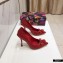 Dolce & Gabbana Thin Heel 10.5cm Leather Sicily Pumps Red 2021