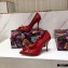 Dolce & Gabbana Thin Heel 10.5cm Leather Sicily Pumps Red 2021