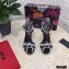 Dolce & Gabbana Heel 10.5cm Satin Sandals Black with Pearl Application 2021