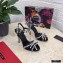 Dolce & Gabbana Heel 10.5cm Satin Sandals Black with Pearl Application 2021