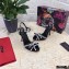 Dolce & Gabbana Heel 10.5cm Satin Sandals Black with Pearl Application 2021
