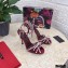 Dolce & Gabbana Heel 10.5cm Satin Sandals Burgundy with Pearl Application 2021