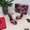 Dolce & Gabbana Heel 10.5cm Satin Sandals Burgundy with Pearl Application 2021