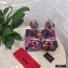 Dolce & Gabbana Heel 10.5cm Satin Sandals Burgundy with Pearl Application 2021