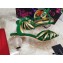 Dolce & Gabbana Spherical Acrylic Heel 6.5cm Suede Sandals Green 2021