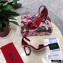 Dolce & Gabbana Heel 10.5cm Leather Sandals Patent Burgundy with D&G Heel 2021