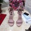 Dolce & Gabbana Heel 10.5cm Leather Sandals Light Pink with D&G Heel 2021