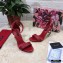 Dolce & Gabbana Heel 10.5cm Leather Sandals Red with Baroque D&G Heel 2021