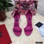 Dolce & Gabbana Heel 10.5cm Leather Sandals Fuchsia with Baroque D&G Heel 2021
