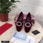Dolce & Gabbana Velvet Crystals Loafers Slippers Burgundy 2021