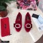 Dolce & Gabbana Velvet Crystals Loafers Slippers Red 2021