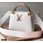Louis Vuitton Capucines Mini Bag Python Handle N98477 White