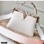 Louis Vuitton Capucines Mini Bag Python Handle and Flap White