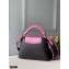 Louis Vuitton Capucines Mini Bag Python Handle N97962 Black/Pink