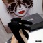 Chanel Heel 7.5cm Pearl Bow Grosgrain Pumps G36391 Suede Black 2021
