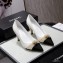 Chanel Heel 7.5cm Pearl Bow Grosgrain Pumps G36391 White 2021