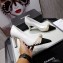 Chanel Heel 7.5cm Pearl Bow Grosgrain Pumps G36391 White 2021