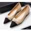 Chanel Heel 2cm Pearl Bow Grosgrain Ballerinas Beige 2021