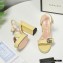Gucci Heel 11cm Platform 2.5cm Sandals with Double G 628100 Yellow