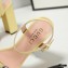 Gucci Heel 11cm Platform 2.5cm Sandals with Double G 628100 Yellow