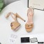 Gucci Heel 13cm Platform 4cm Sandals with Horsebit Apricot