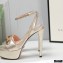 Gucci Heel 13cm Platform 4cm Sandals with Horsebit Gold