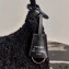 Prada Shearling Re-Edition 2000 Nylon Mini Hobo Bag 1NE515 Black 2021