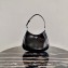Prada Cleo Brushed Leather Shoulder Bag 1BC156 Black 2021