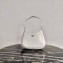 Prada Cleo Brushed Leather Shoulder Bag 1BC156 White 2021