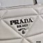 Prada Spectrum Leather Top Handle Bag 1BA319 White 2021