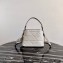 Prada Spectrum Small Leather Top Handle Bag 1BA311 White 2021