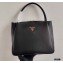 Prada Medium Leather HandBag 1BC142 Black 2021