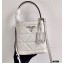 Prada Spectrum Leather Top Handle Bag 1BA319 White 2021