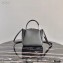 Prada Small Leather HandBag 1BC145 Gray 2021